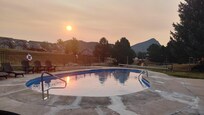 Sunrise over the heated pool!
