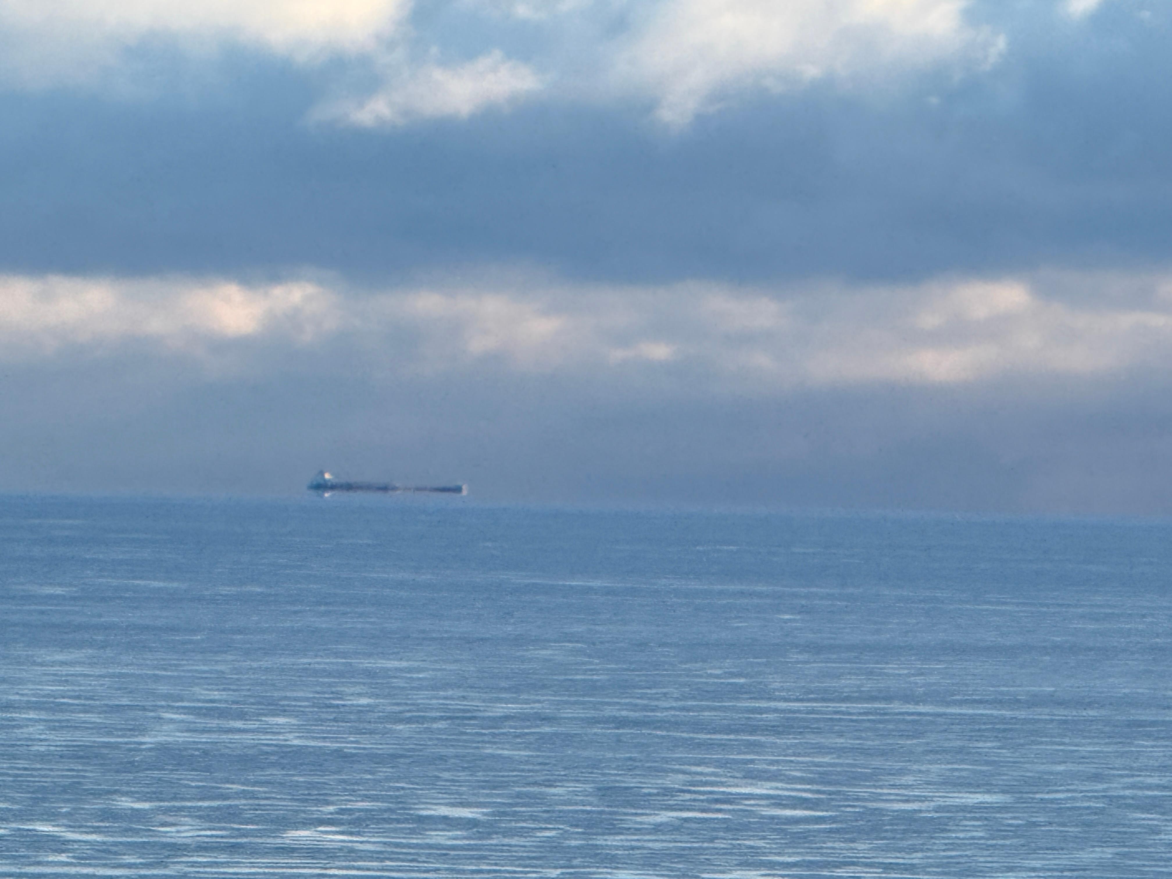 We always see freighters when we’re here.