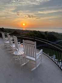 These rockers were rarely empty - perfect for morning coffee and evening chats.