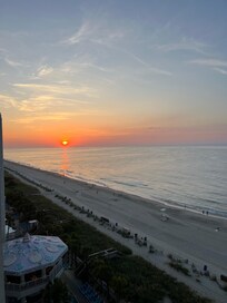 Sunrise from our 10th floor balcony