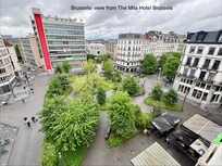 View of tiny park from my hotel room window.