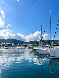 A port was a few minute walk away