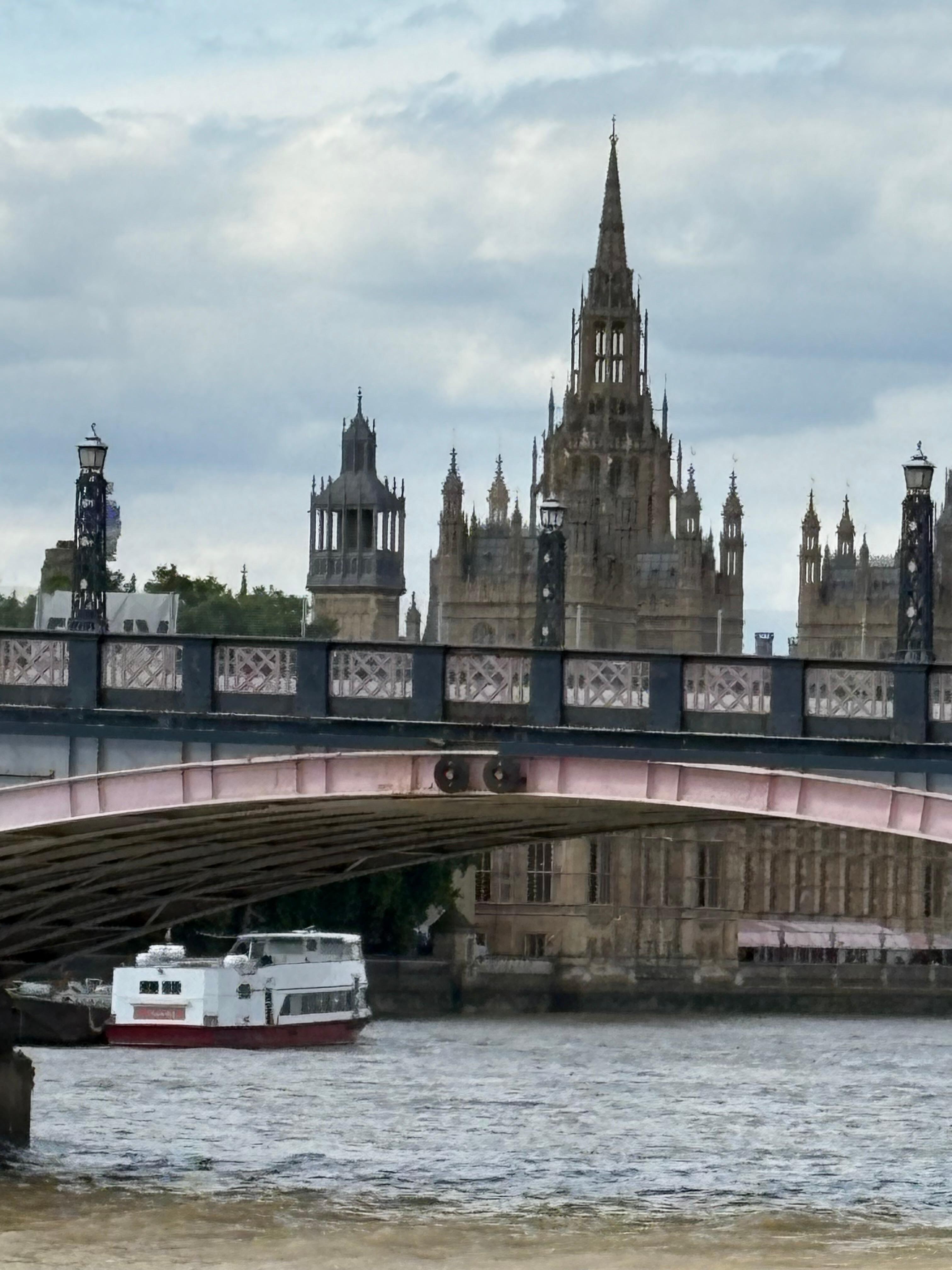 View along embankment