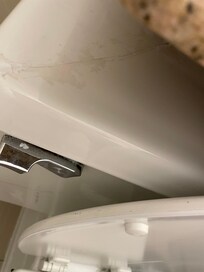 Broken toilet tank