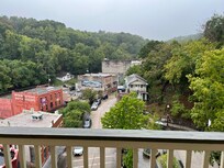 View from the small corridor fourth floor balcony. (Rooms don’t have balconies)