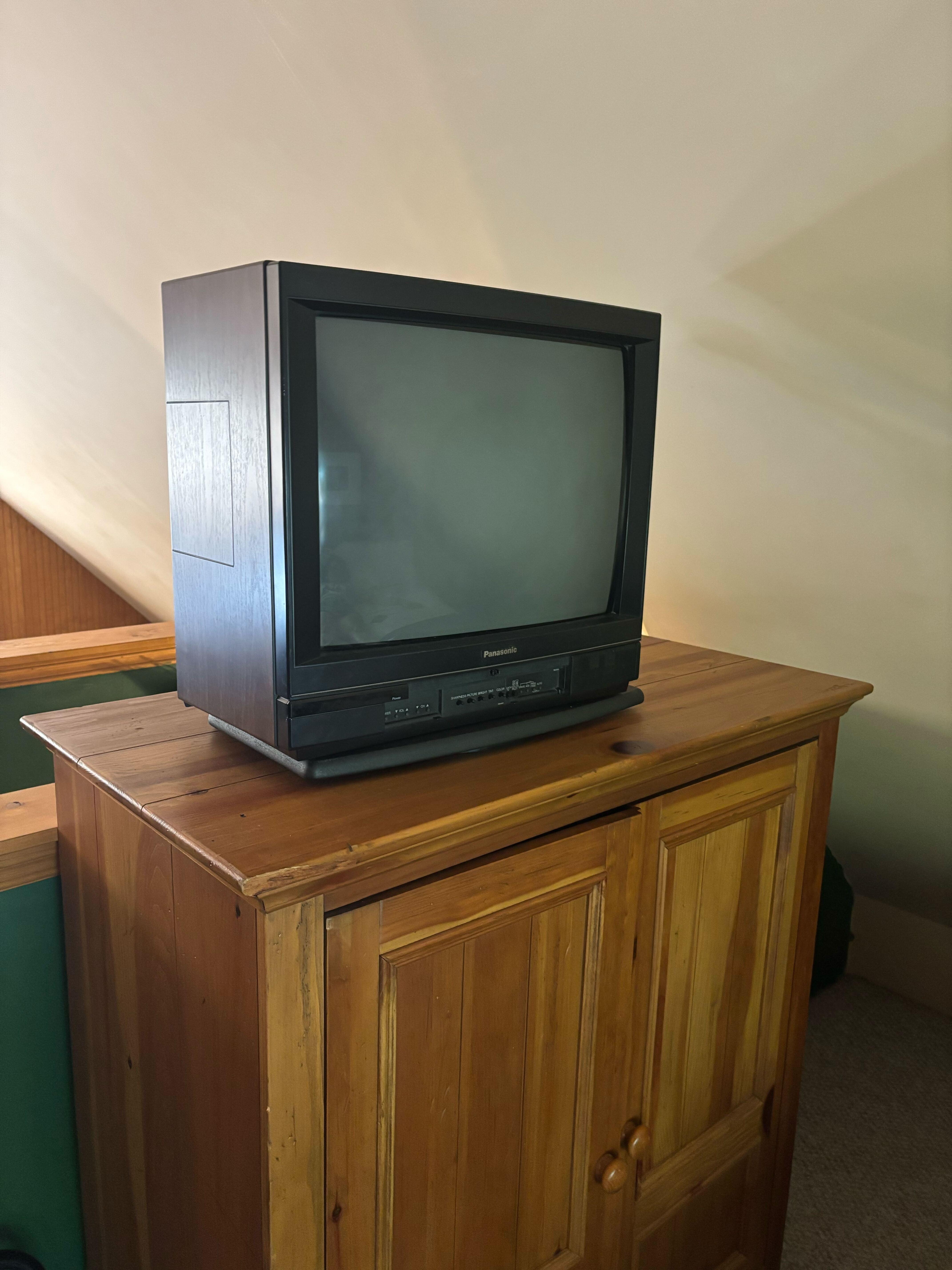 The TV, which I hope they replace! Had no channels, and DVD player was MIA