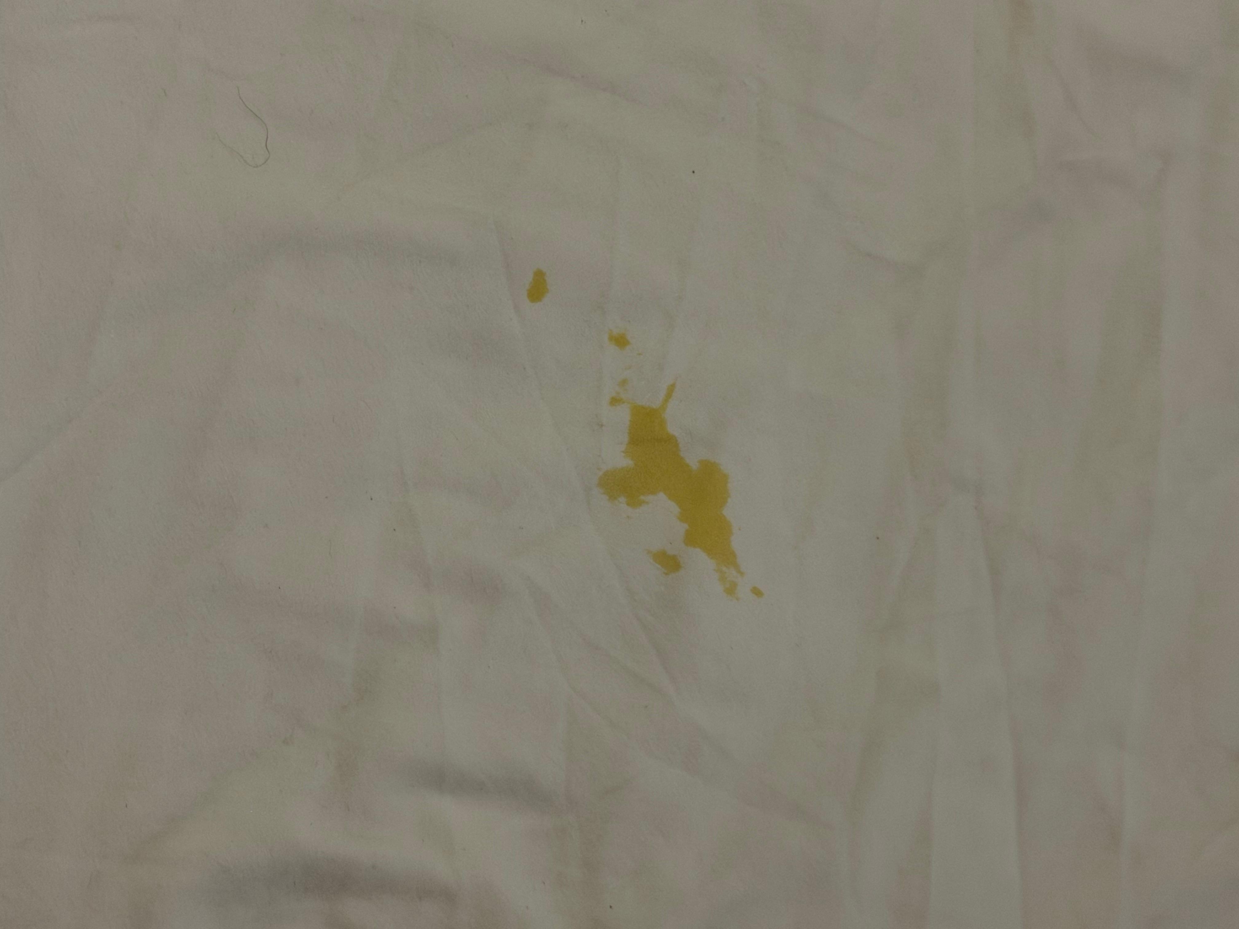 Bed sheets stained