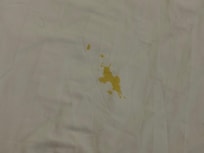 Bed sheets stained