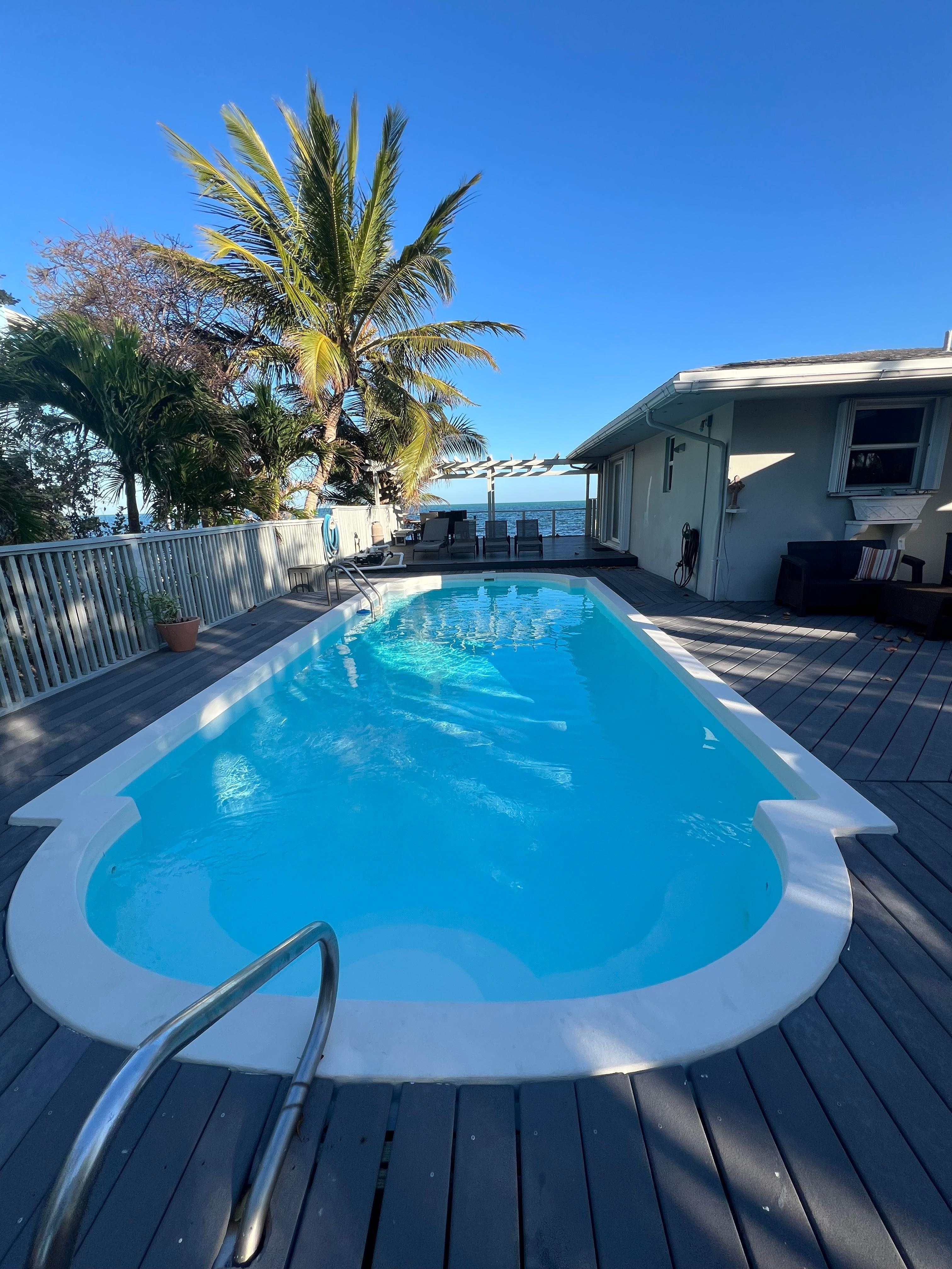 Pool view looking towards Gulf