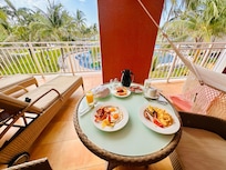 Room Service breakfast with a view