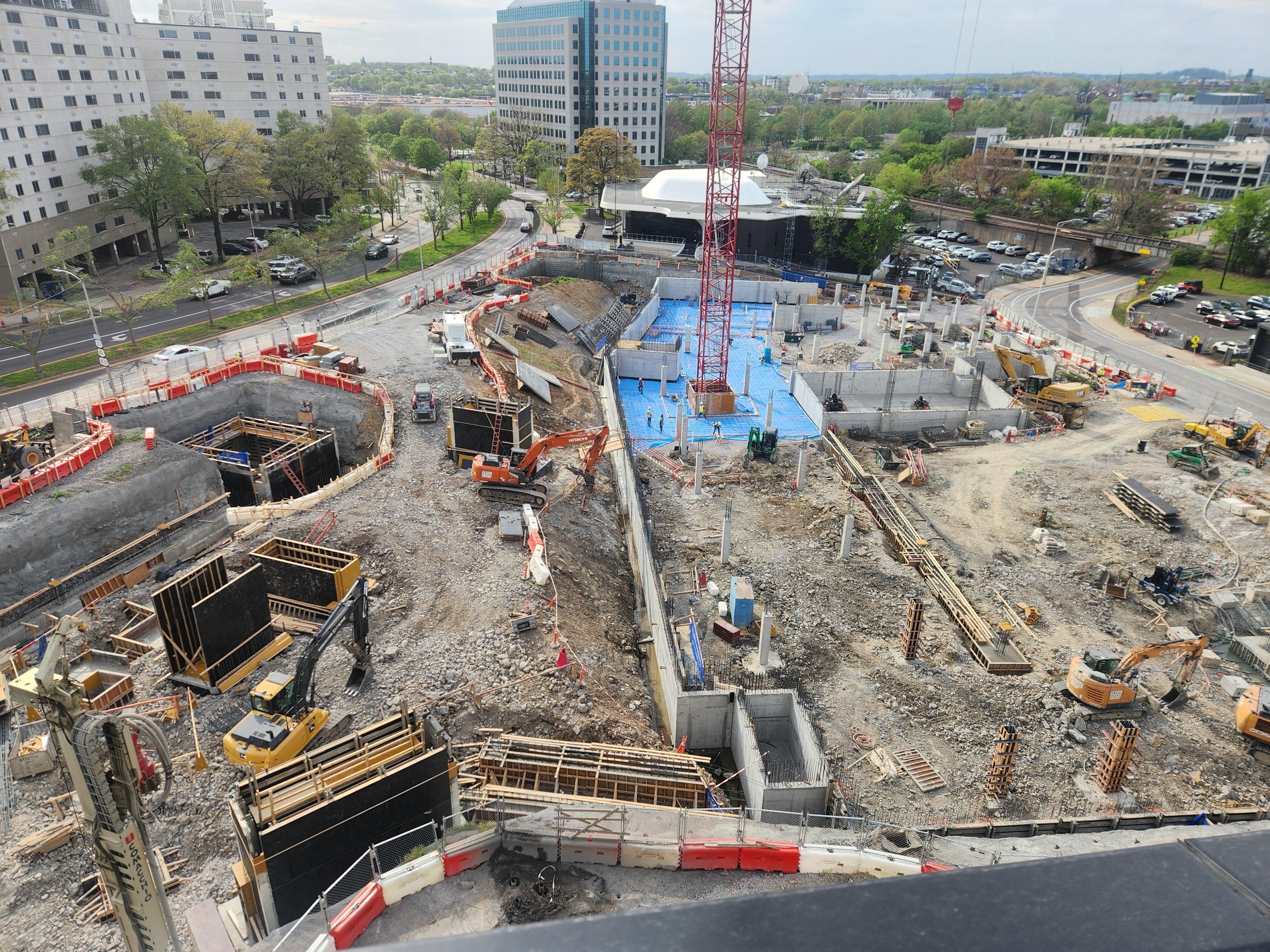 The construction project that woke us up every morning.