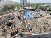 The construction project that woke us up every morning.