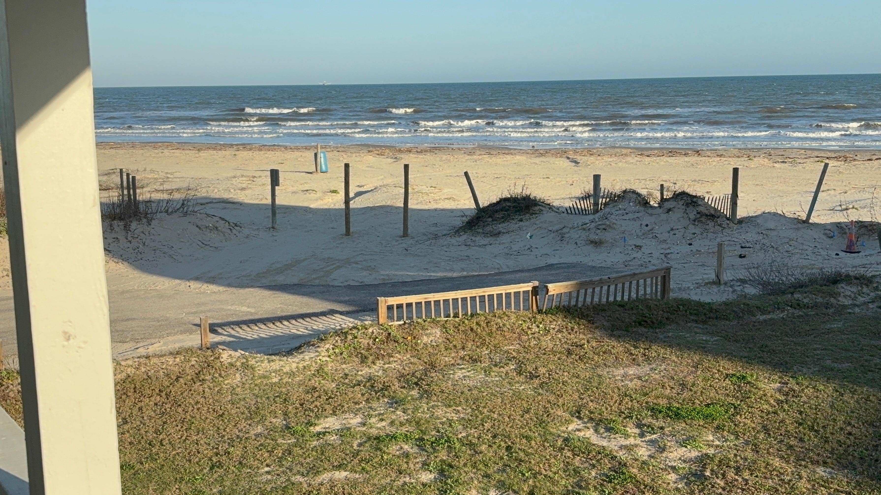 Photo taken from balcony/deck. 