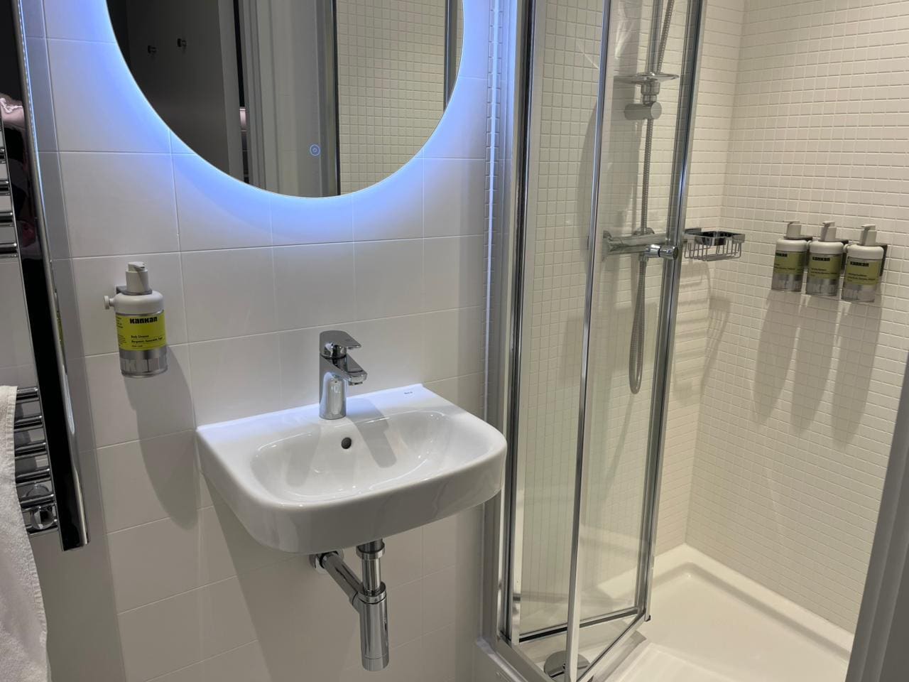Compact but clean shower room