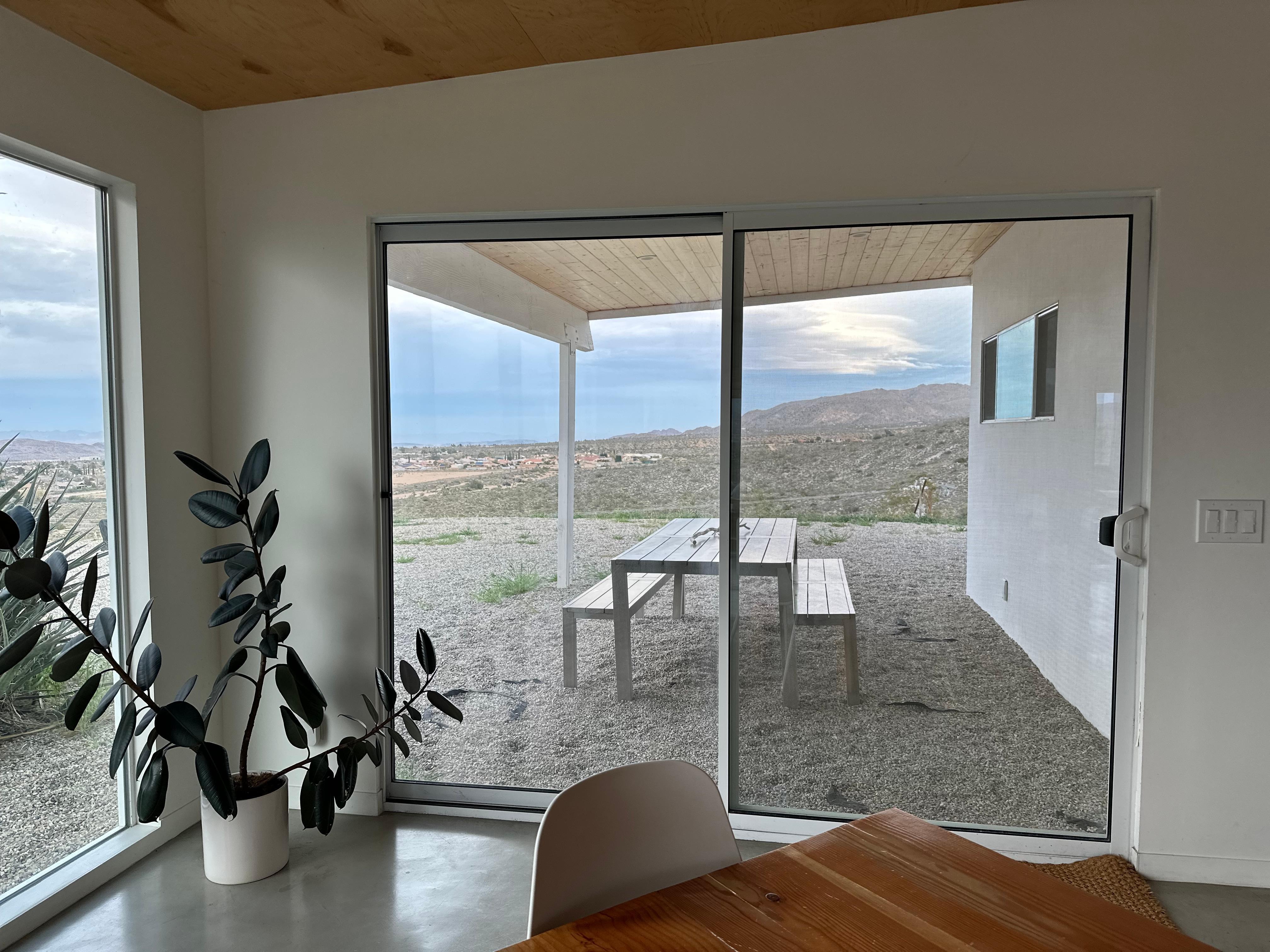 Nice picnic table and shade.