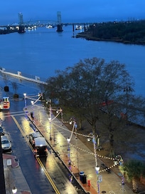A view of Water Street and the bridge.
