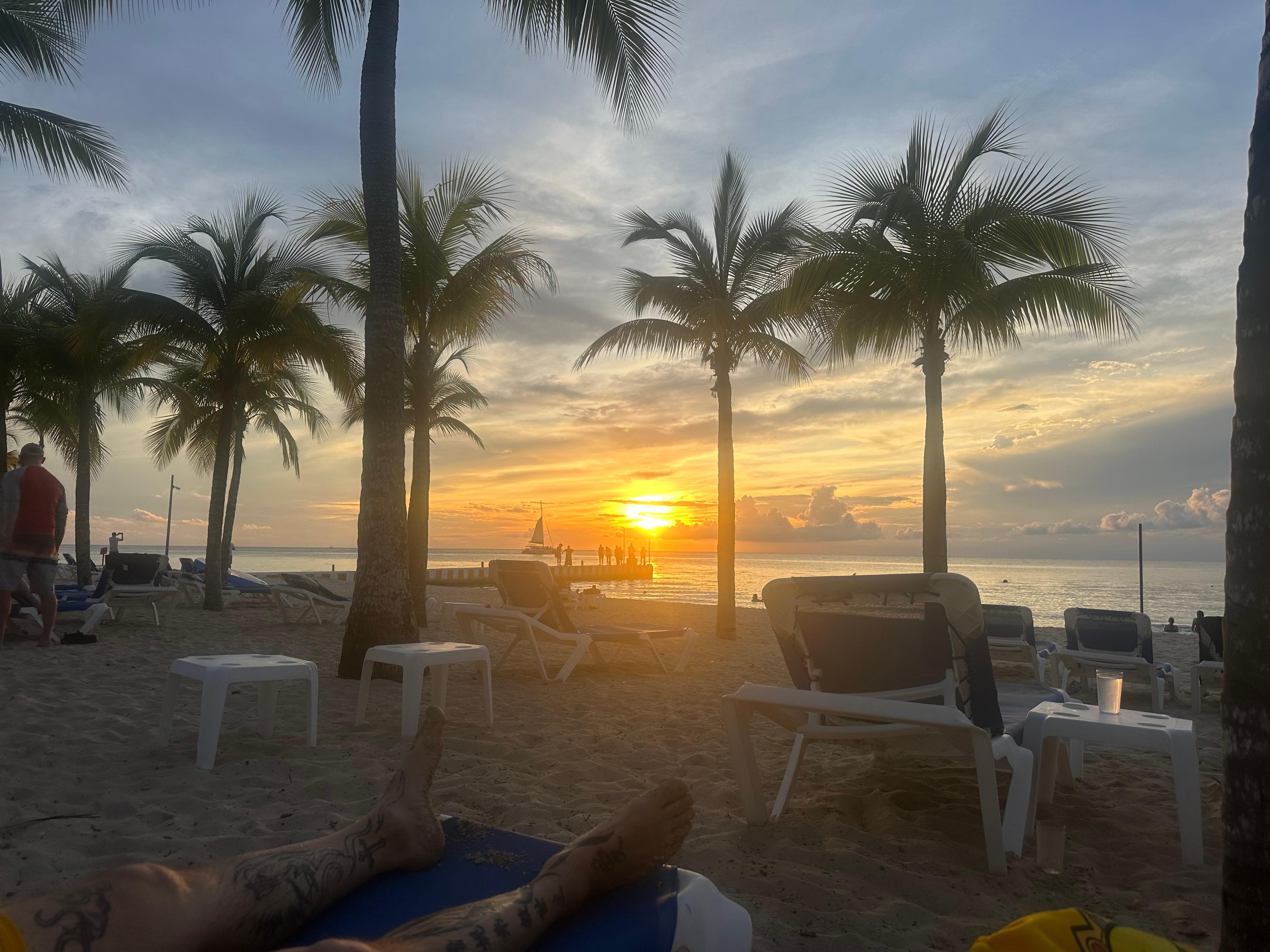 The beach at the resort 