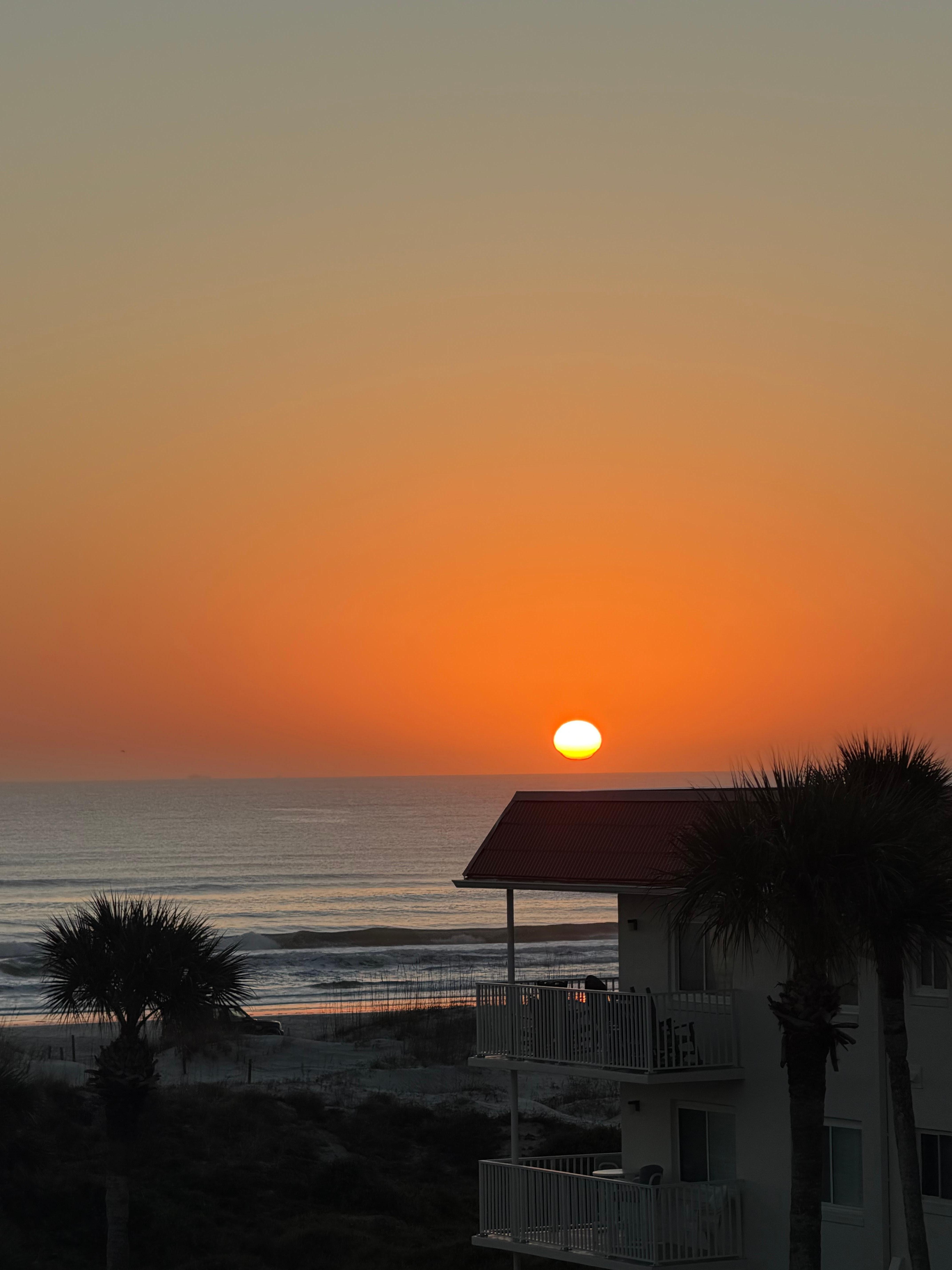 Sunrise from the balcony.