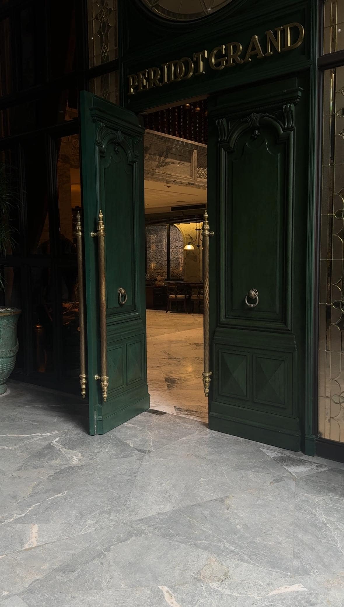 Front door of the hotel