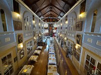 View of lobby/event space from upper floor