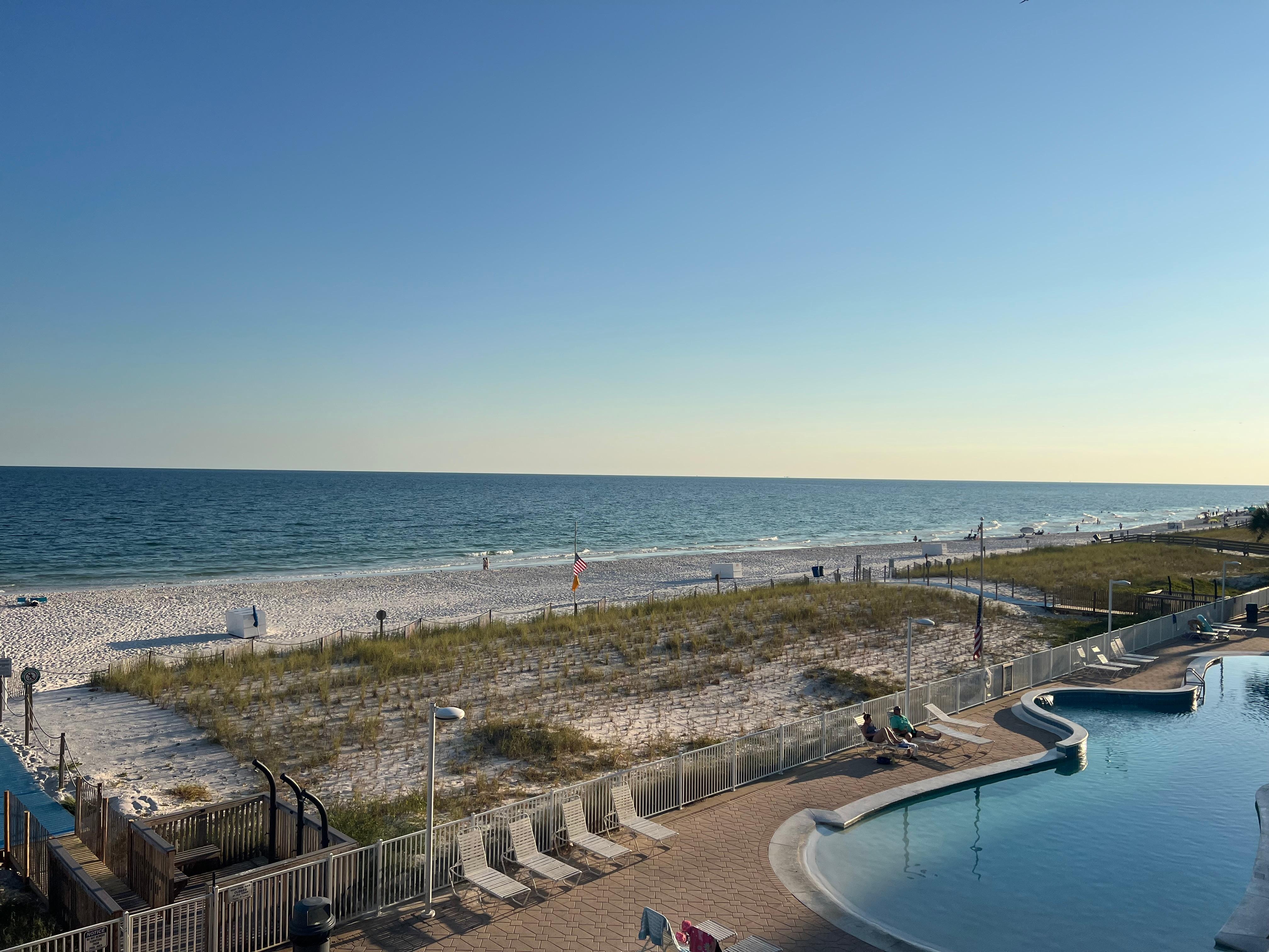 Looking off the balcony 