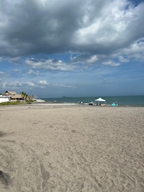 Huge beach frontage for strolling