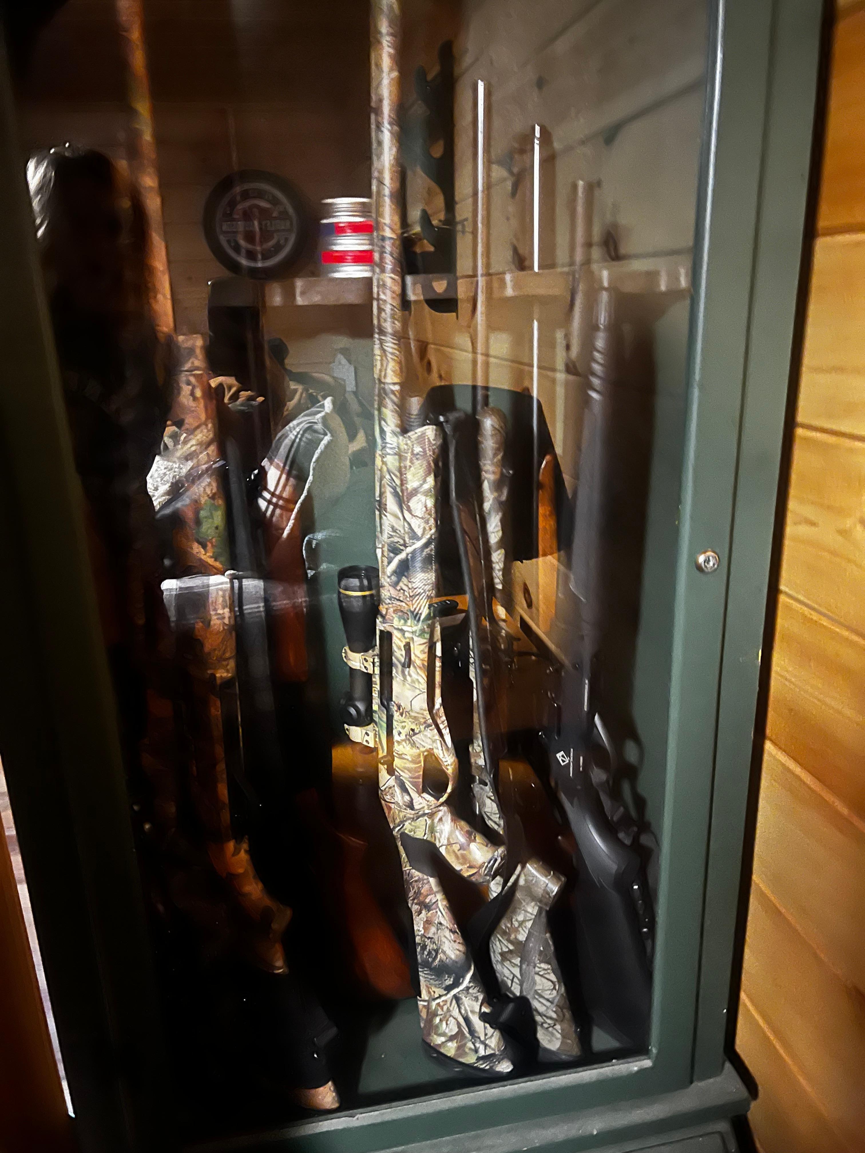 Gun Cabinet in Bedroom