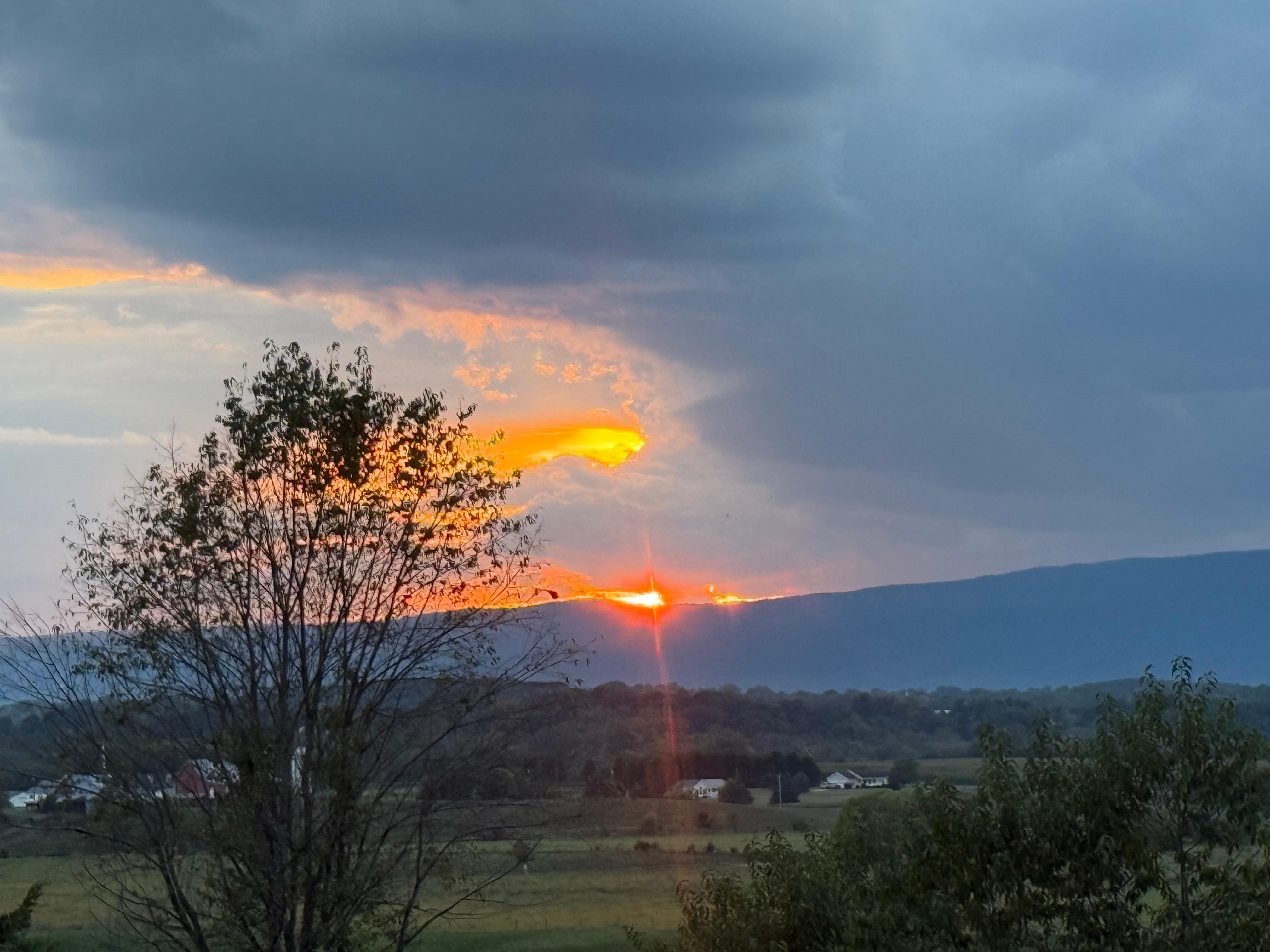 Sunset from the deck. 