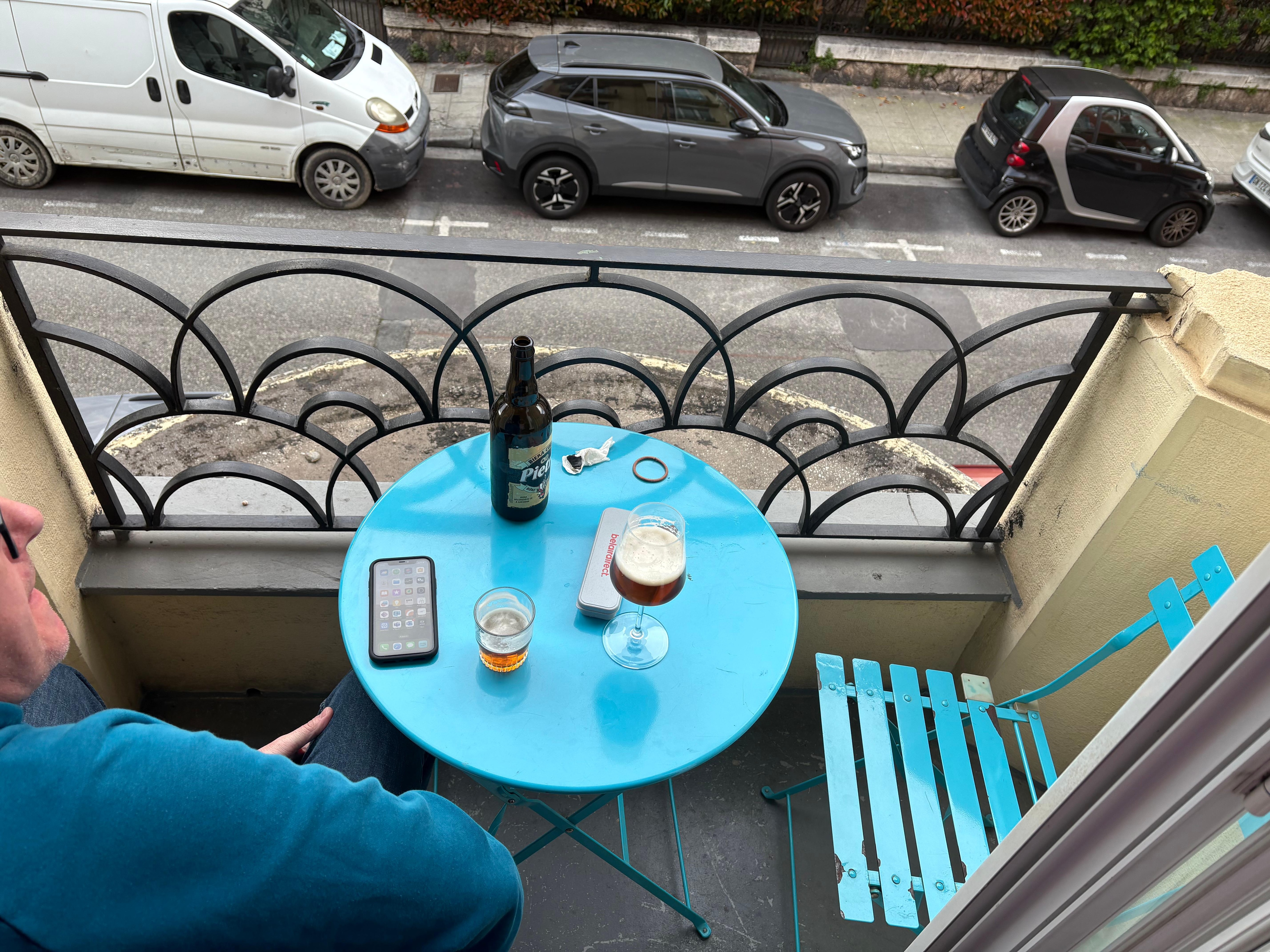 Small terrace front of building. Good people watching