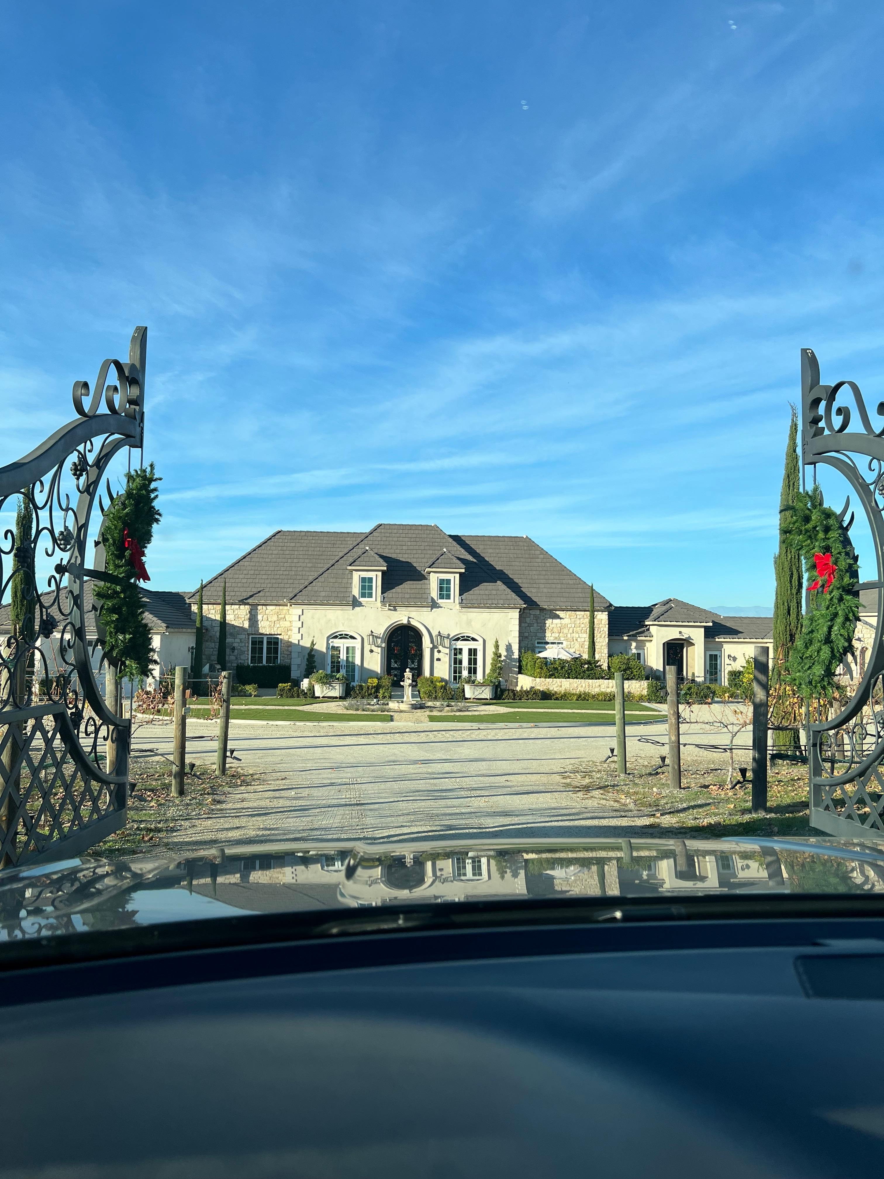 Beautiful entrance.  And also personally greeted by Laura who owns this lovely estate.