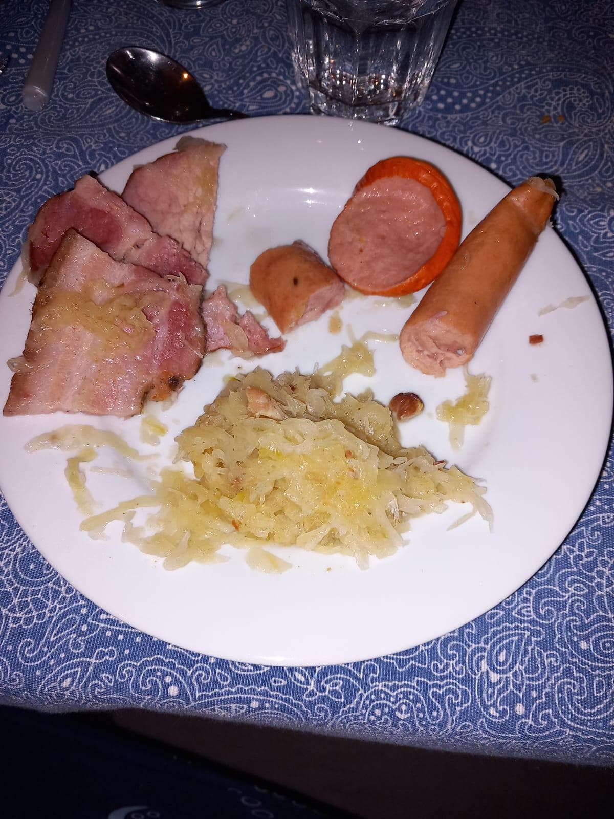 Choucroute déguster dans le logement après avoir acheté au marché de Noël de Colmar 