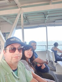 Disfrutando un paseo en barco
