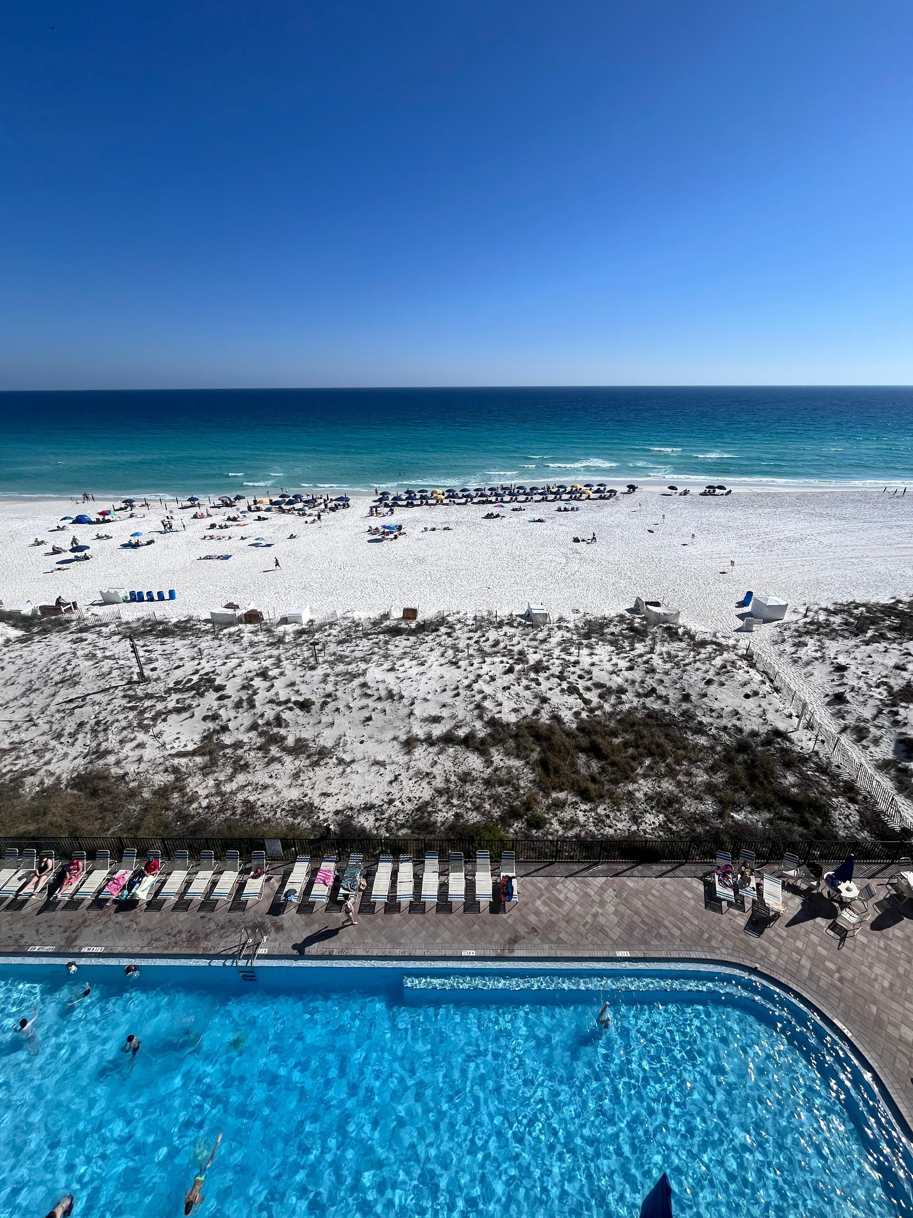 View from condo with pool view