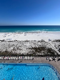 View from condo with pool view