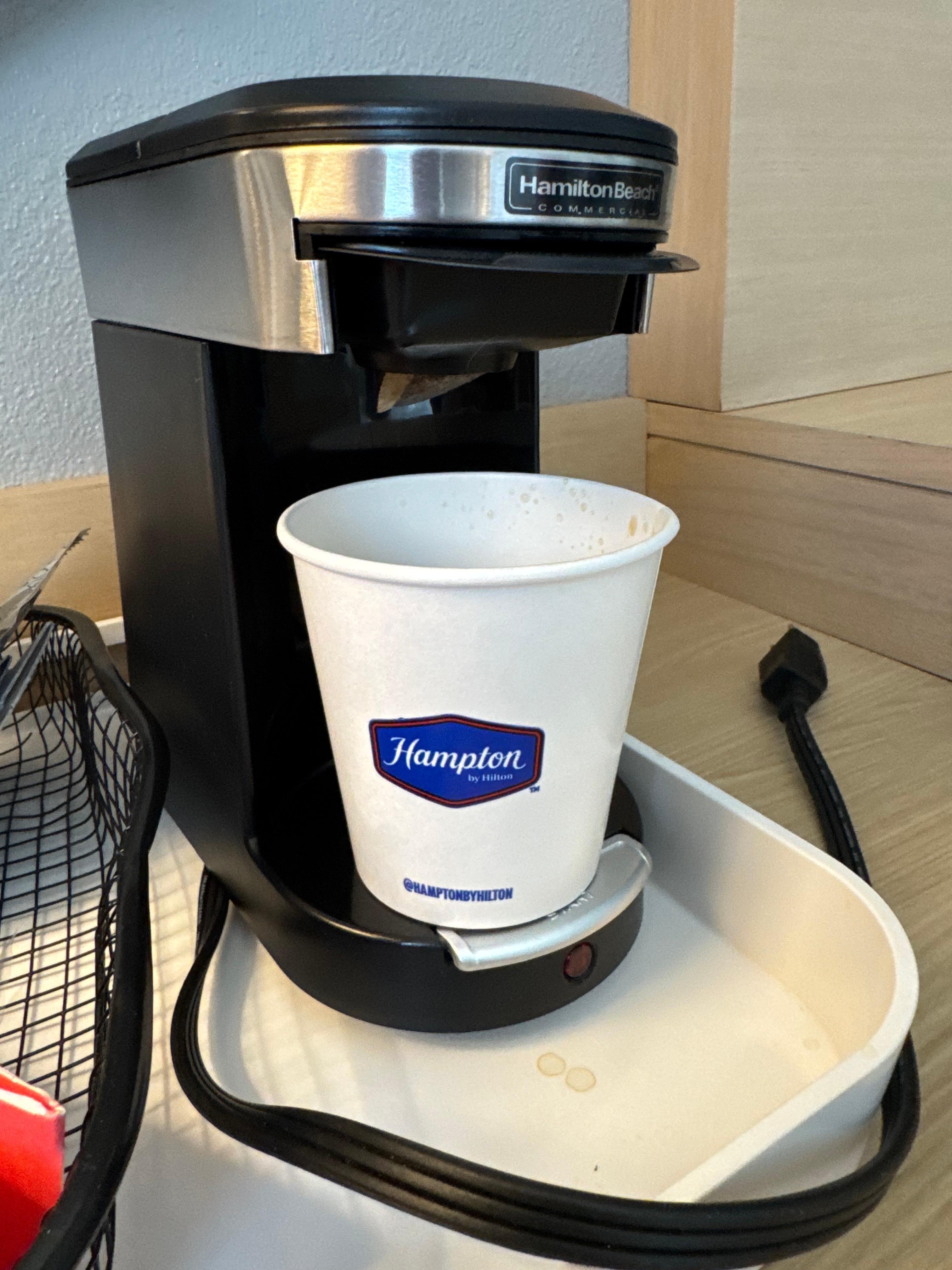 Coffee usually not great in hotels this was very good.