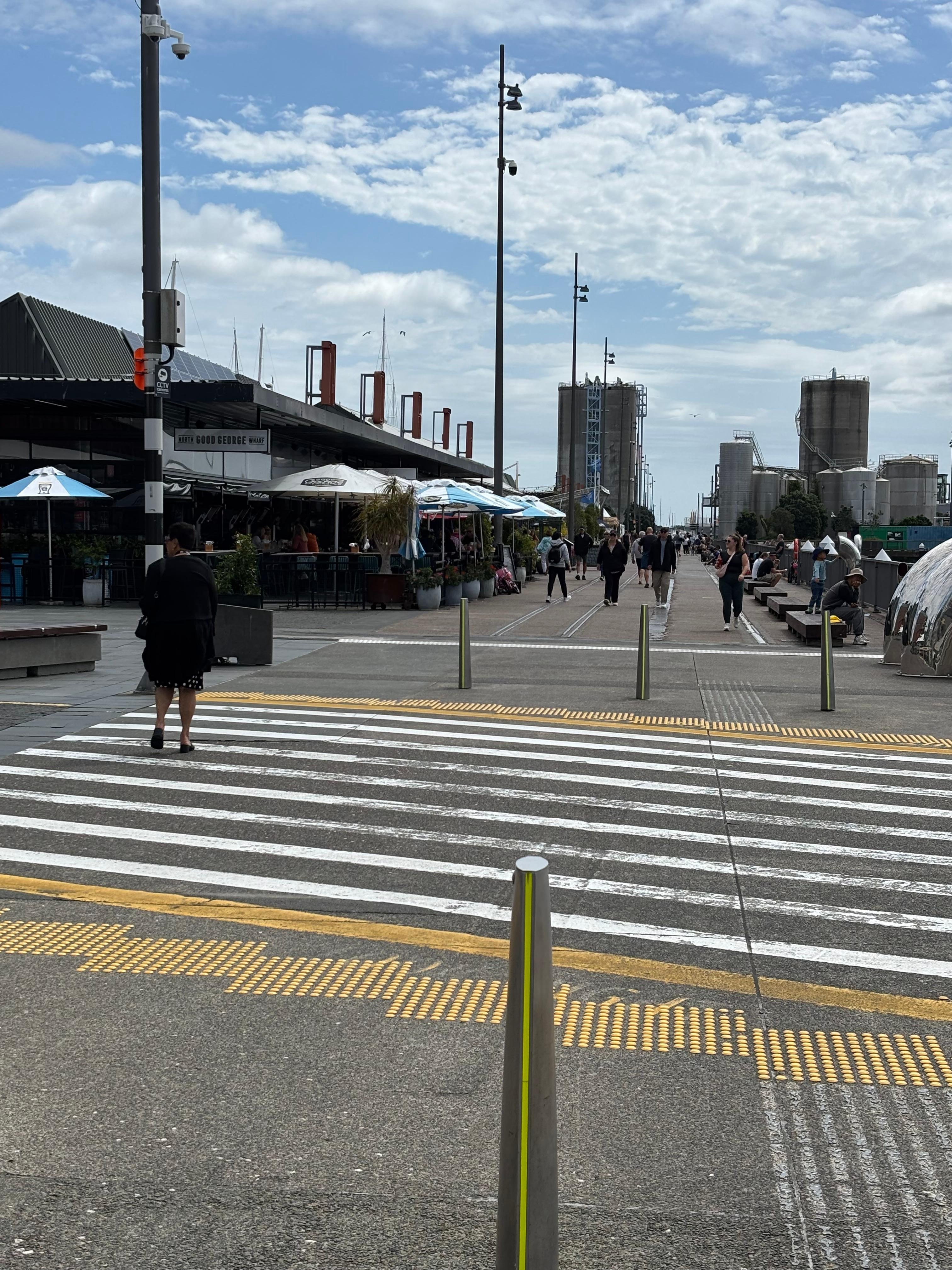 Part of the walk along the harbour