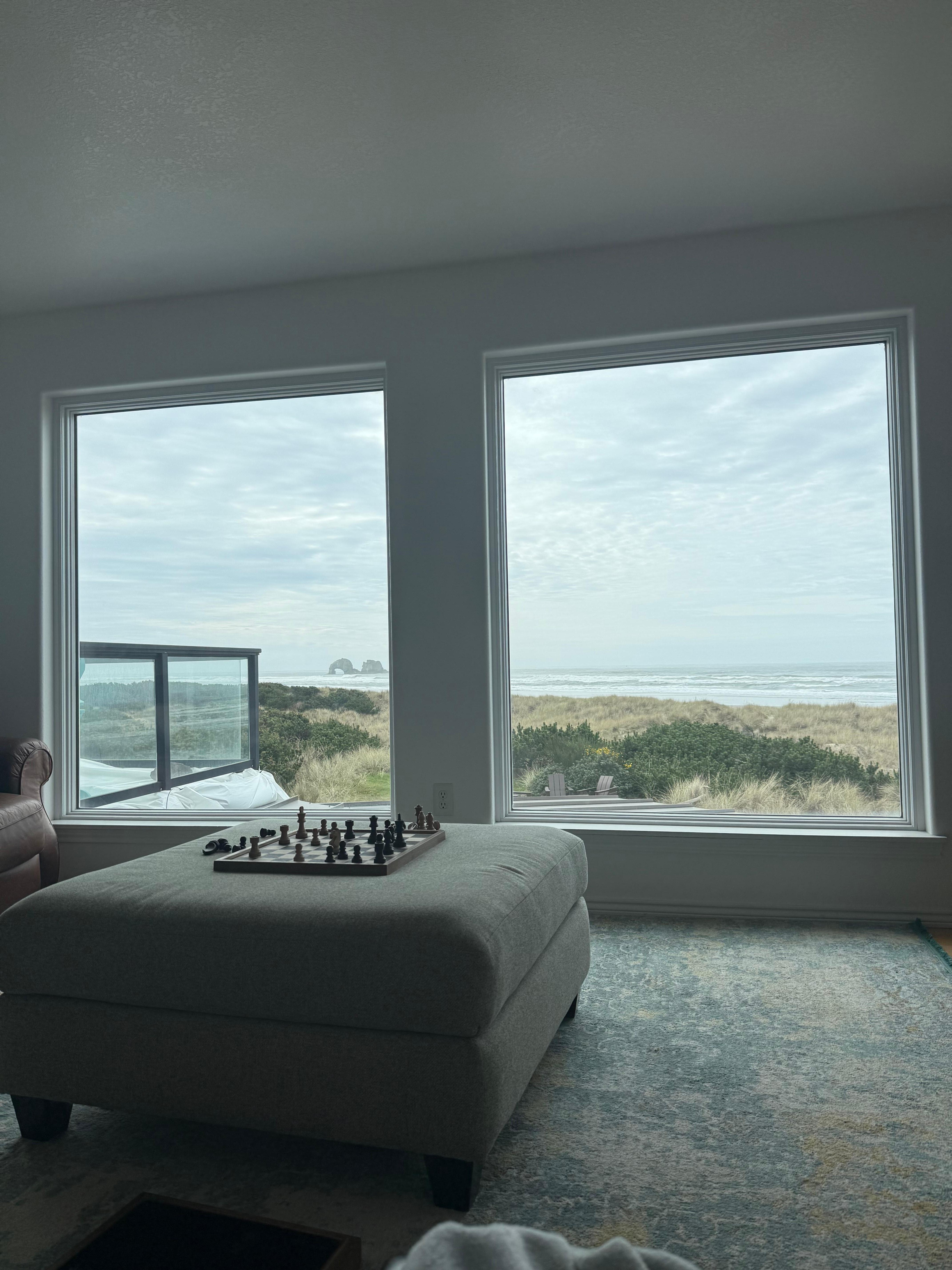 View from upper level living room