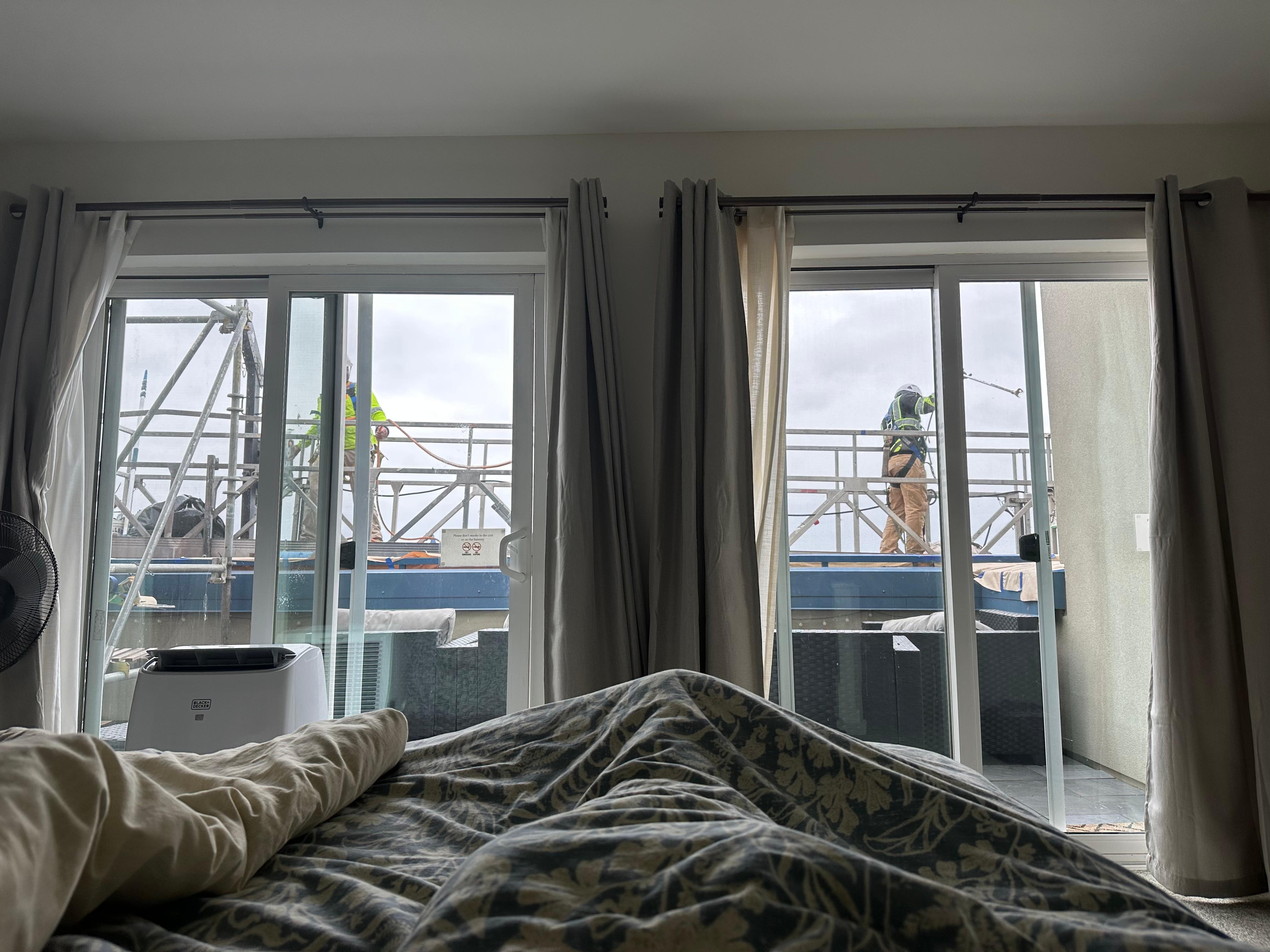 Workers started early!