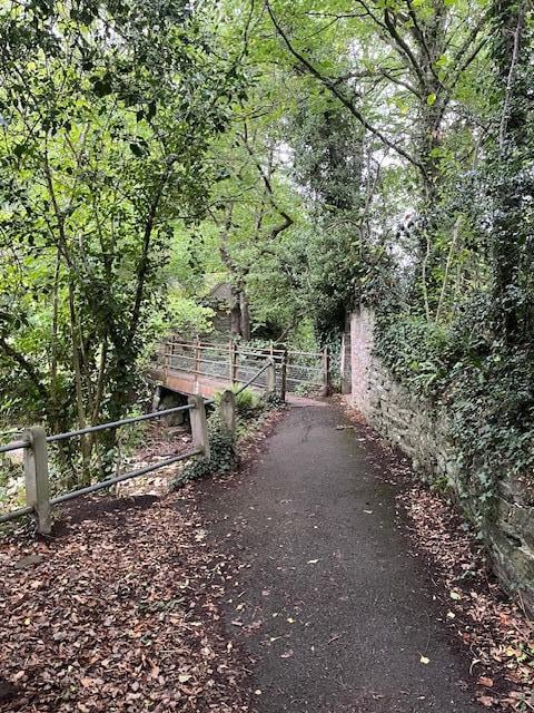The trail into Hay-on-Wye.