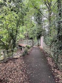 The trail into Hay-on-Wye.