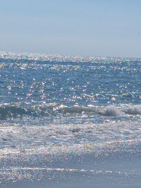 Reflection of the sun on the water