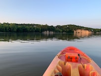 Looking back toward the cabin from across the lake