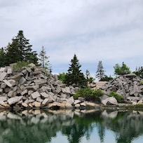 Granite scrap piles