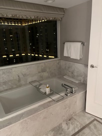 Large tub with a view