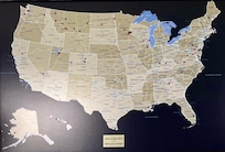 Map of where guests have come from is so special - very welcoming and a super special touch.