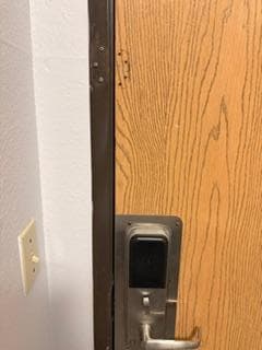 door top lock removed