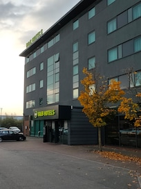 Outside of the hotel