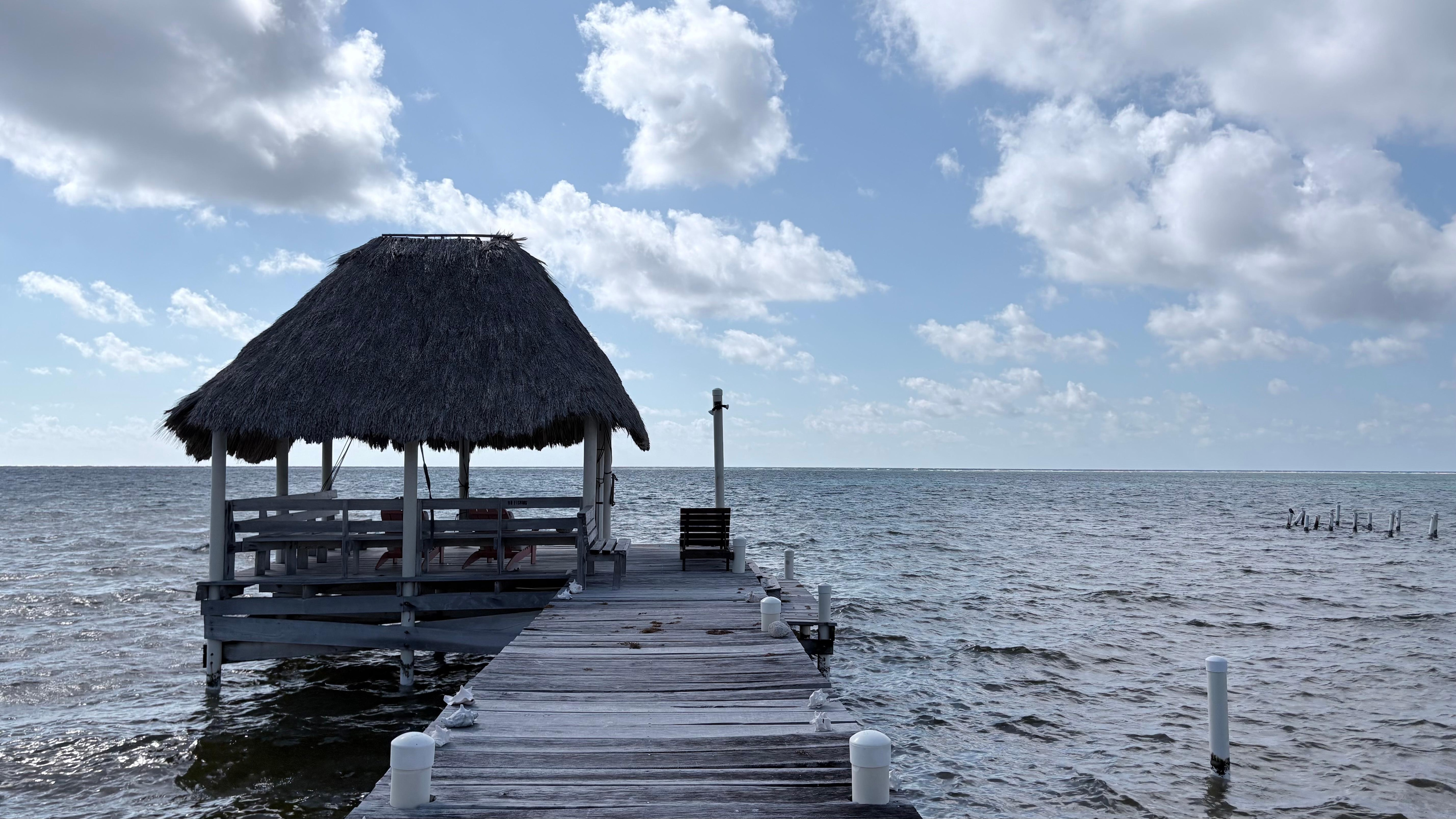 Looking down the pier 