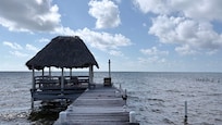 Looking down the pier