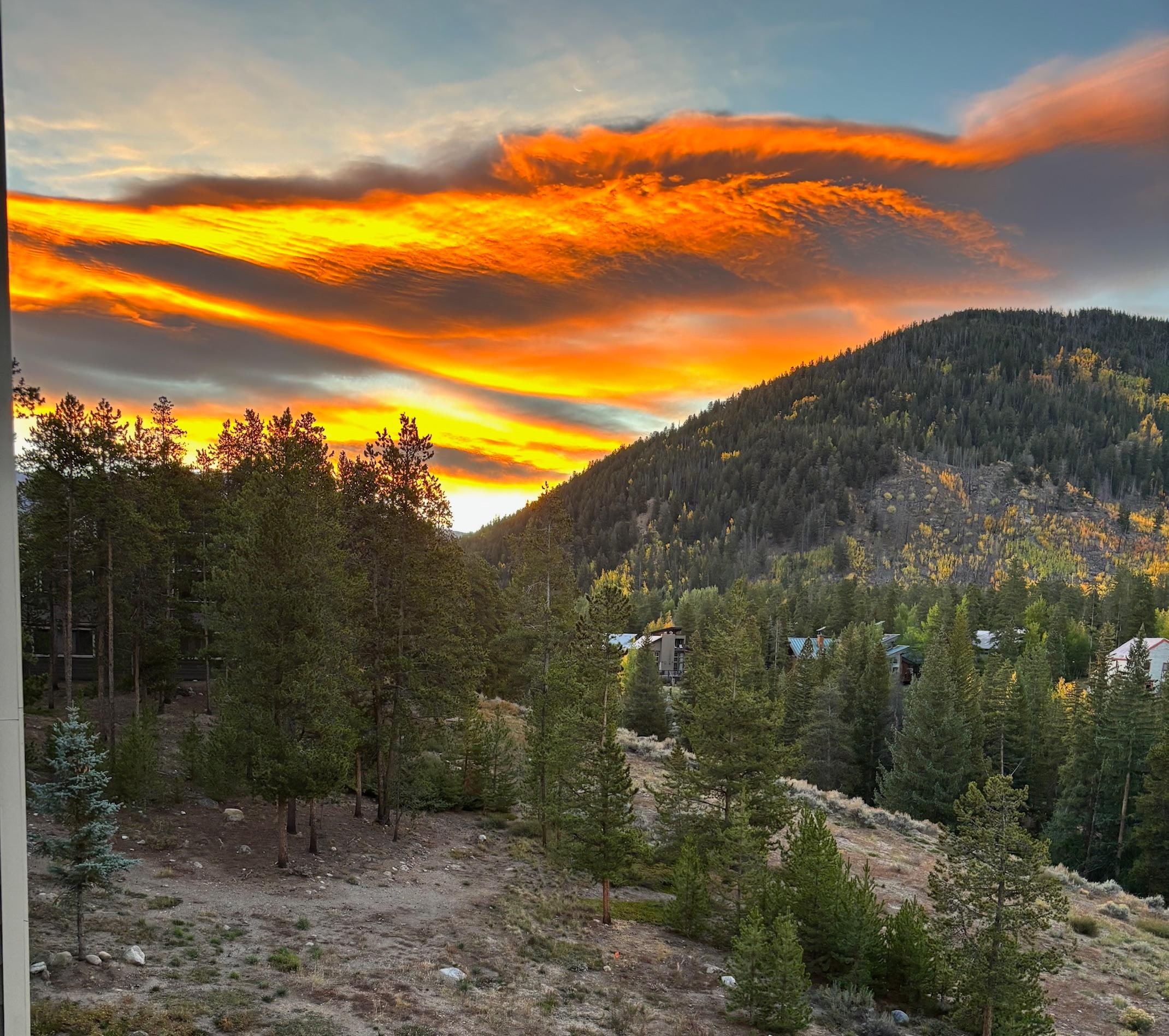 sunrise from the balcony